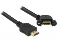 Kabel HDMI A Stecker > HDMI A Buchse zum Einbau 110&#176; 1 m Delock