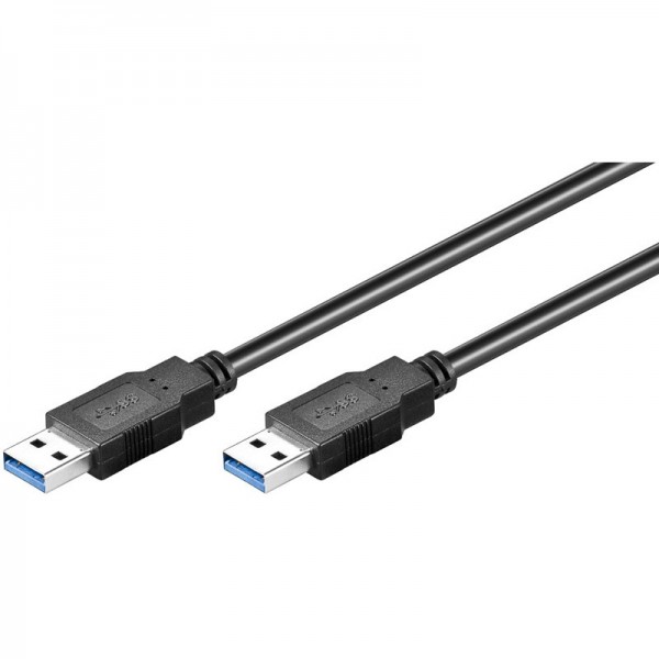USB 3.0 SuperSpeed Kabel, A Stecker  A Stecker, schwarz