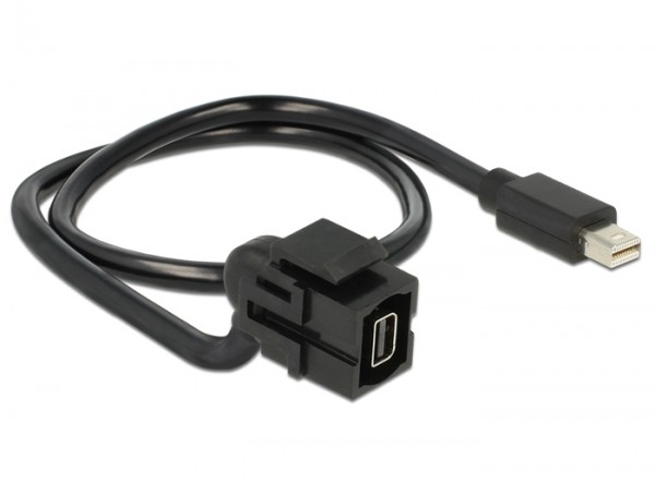 Keystone mini Displayport Buchse > Mini Displayport Stecker 110&#176; mit Kabel