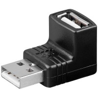 USB 2.0 90° Winkeladapter A Stecker - A Buchse schwarz