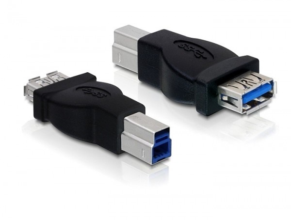 USB 3.0 SuperSpeed Adapter A Buchse - B Stecker schwarz