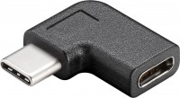 USB-C 3.0 Adapter, C Buchse - C Stecker, seitlich gewinkelt, schwarz