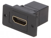 CLIFF, HDMI Kupplung SLIM, vergoldet, 29mm Flansch, Kunststoffgehäuse