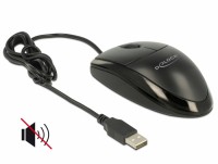 Optische 3-Tasten USB Desktop Maus, Lautlos, schwarz