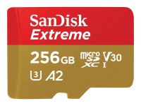 SanDisk Extreme microSDXC A2 UHS-I U3 V30 190MB/s Speicherkarte 256GB, ohne Adapter