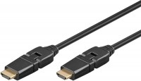 High Speed HDMI mit Ethernet Kabel 360&#176; drehbar schwarz