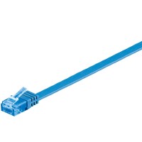 CAT 6a Netzwerkkabel, U/UTP, flach, blau