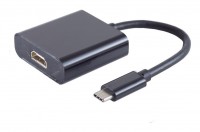 USB-C Adapterkabel, USB-C Stecker - HDMI Typ A Buchse, 4K 60Hz, 10cm, schwarz