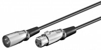 XLR Anschlusskabel, XLR-Stecker &#40;3-Pin&#41; &#150; XLR-Buchse &#40;3-Pin&#41;, schwarz