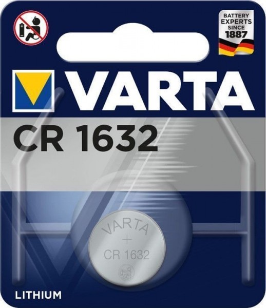 VARTA Knopfzelle Lithium CR1632, 1er Blister