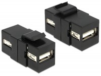Keystone USB2.0 A Buchse > USB2.0 A Buchse schwarz