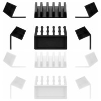 Kabelmanagement / Kabelhalter, 5-Slots, 2er Set