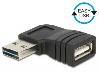 EASY USB 2.0 90&#176; Winkeladapter A Stecker - A Buchse links/rechts schwarz
