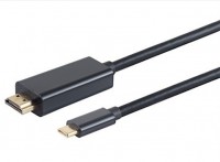 USB-C Adapterkabel, USB-C Stecker  HDMI Typ A Stecker, 4K 60Hz, schwarz