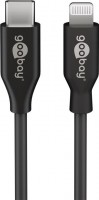 goobay Lightning USB Type C Kabel &#40;MFi&#41;, schwarz
