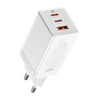 Baseus GaN3 Pro Fast Charger / Ladegerät, 2x USB-C + USB-C, 65W, weiß