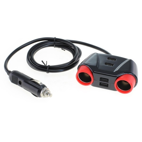 12V USB Auto Adapter 4-Fach Zigarettenanzünder Verteiler