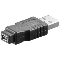 USB 2.0 Hi-Speed Adapter A Stecker - 5 pol. mini B-Buchse schwarz