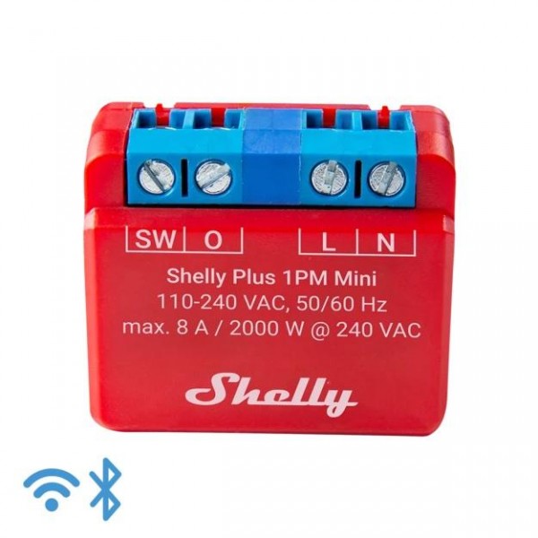 Shelly 1PM Mini, WLAN + Bluetooth Schaltaktor mit Messfunktion