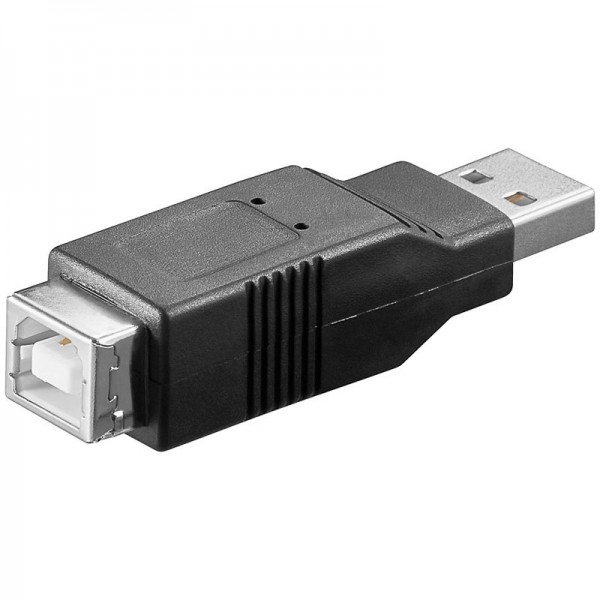 USB 2.0 Hi-Speed Adapter A Stecker - B-Buchse schwarz