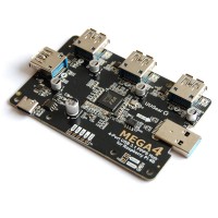 MEGA4 4-Port USB-Hub 3.1 PPPS Hub für Raspberry Pi 4B