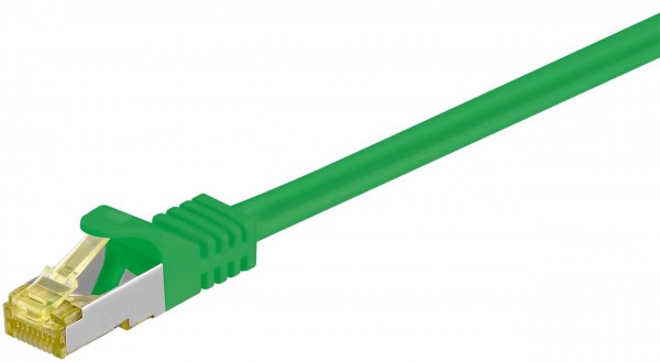 CAT 6a Netzwerkkabel mit CAT 7 Rohkabel, 500 MHz, S/FTP, LS0H, grün