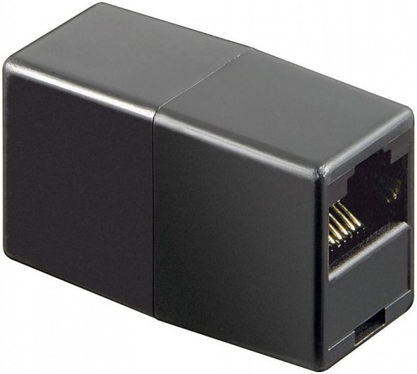 ISDN Adapter, RJ45-Buchse (8P8C) - RJ45-Buchse (8P8C), schwarz
